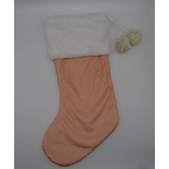 Disney Princess Christms Stocking Tiana Cinderella Belle Peach & White 20" - Picture 7 of 7